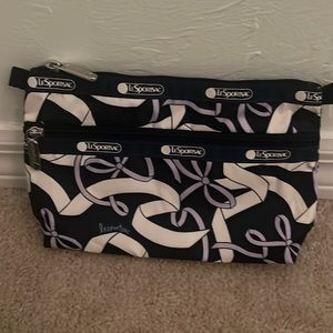 NWT LeSportsac 3 zip cosmetic bag